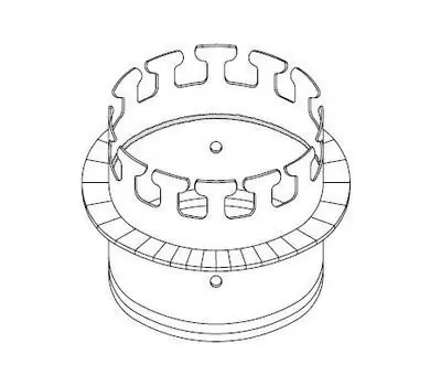 CROWN PRODUCTS 61609 Tab Collar 30 Gauge Hot Dipped Galvanized Steel