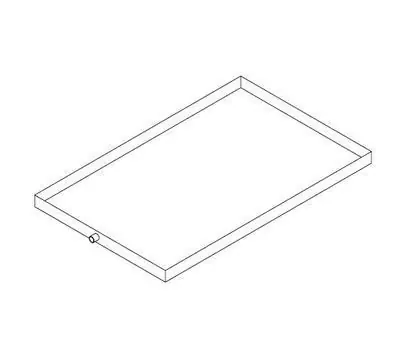CROWN PRODUCTS 75030502 30 x 50 in. 26 gauge Galvanized Steel Long Side Drain Pan