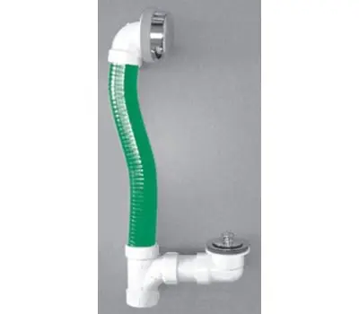 Plastics FLEX924-PP-PVC-BN Flex900 Innovator Brushed Nickel PVC Push Pull Complete Bath Waste Kit for 24 in. Tubs