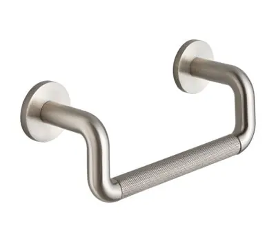Brizo 694735-NK Litze 8 in. Mini Towel Bar with Knurling Luxe Nickel