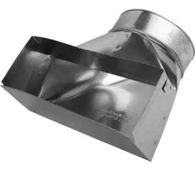 GRAY METAL SOUTH 12X6X8-113R 90 Register Boot 12 x 6 x 8 in. Galvanized Steel