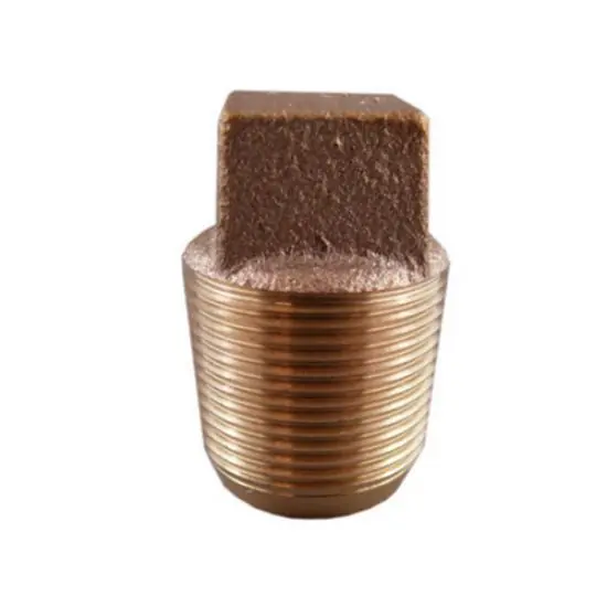 CAMBRIDGE BRASS 98NL-A4 1 in. AWWA/CC Cast Brass Square Head Tapping Plug, Lead Free