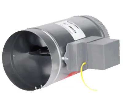 EWC CONTROLS 4RSD Ultra-Zone 4 in Galvanized Steel Auto Spring Return Motorized Damper
