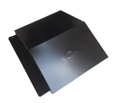 Builders Best 012642 4 in. Black Galvanized Steel Roof Cap without Screen