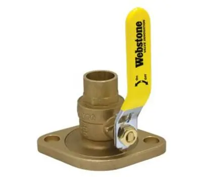 WEBSTONE SWT-X140 The Isolater 1-1/4 in. Sweat x Rotating Flange Brass Uni-Flange Ball Valve