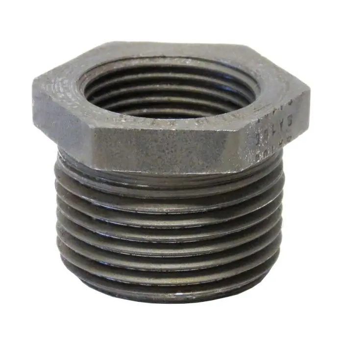 Anvil 0361330509 1/2 in. Male x 3/8 in. Female Black Forged Steel Hex Reducing Bushing
