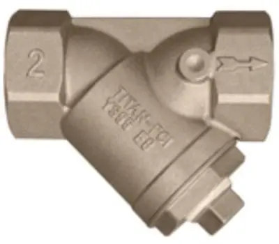 TITAN FLOW CONTROL YS55EB100 YS 55-EB 1 in. Threaded x Threaded Cast Bronze Wye Strainer Lead Free