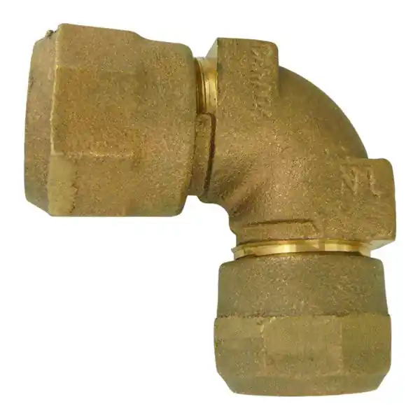 Cambridge Brass 105NL-H4H4 1 in. Comp x Comp 90-Degree Bend Elbow Coupling, Lead Free