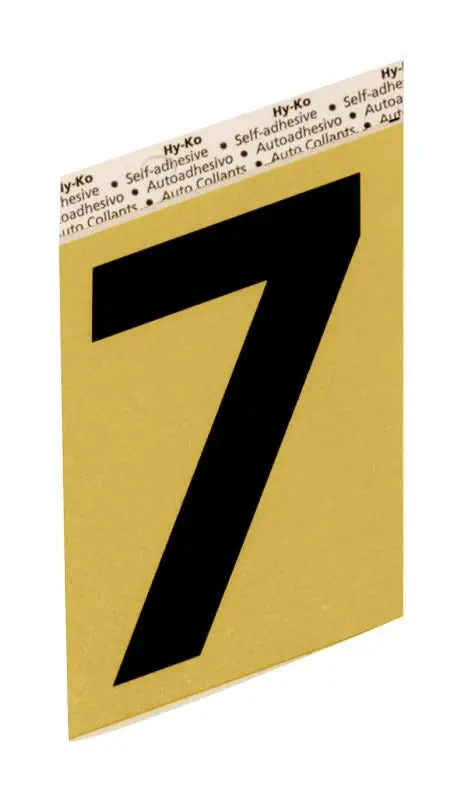 HY-KO GG-25/7 Self-Adhesive Aluminum Number 3.5 inches