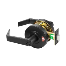 Accentra AUYPL02-BSP YPL02 Heavy Duty Cylindrical Privacy Indicator Lock AU-Lever Design