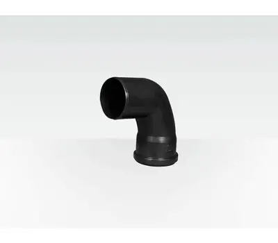 CENTROTHERM ECO SYSTEMS ISELL0387UV InnoFlue 3 in. Gray Polypropylene-UV 87-Degree Long Sweep Elbow