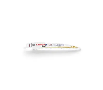 LENOX 21063 Gold Power Arc 6 in 6 TPI Bi-Metal Reciprocating Saw Blade Pack of 5
