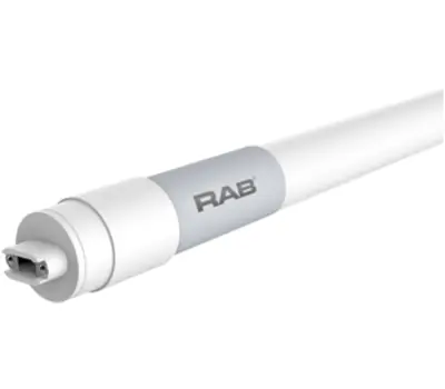 RAB LIGHTING T8-43-96G-R17D-850-DE-BYP T8 Linear 8-ft. LED Lamp 43W 5000K R17d Double-Ended