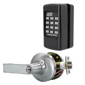 Security Door Controls E75-K-B-E1-Q EntryCheck Standalone Electronic Cylindrical Keypad Lock