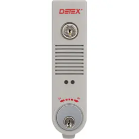 Detex EAX-500MC65 Gray Surface Exit Alarm with Mortise Cylinder - 100DB