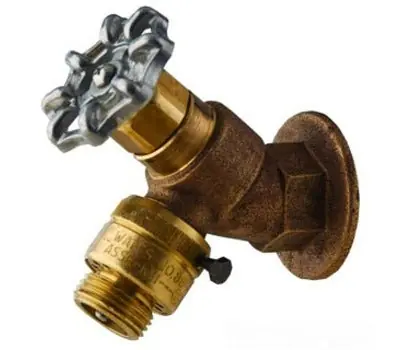 ACORN ENGINEERING 8121-CP HOSE BIBB 3/4 in. Female x Hose Thread Brass Bent Nose Hose Bibb with Flange