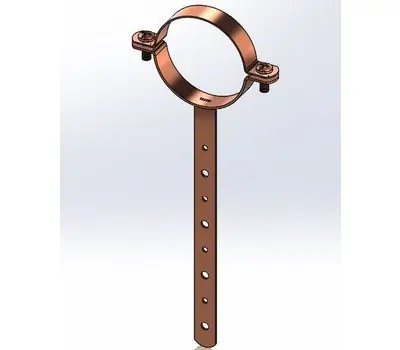 EMPIRE INDUSTRIES 131CT12506 1-1/4 in. CTS x 6 in. Copper Epoxy Coated Copper Gard Carbon Steel Milford Hanger
