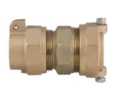 Ford Meter Box C45-66-NL 1-1/2 in. CTS Pack Joint x 1-1/2 in. Pack Joint Brass Straight Coupling
