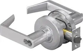 Schlage ALX53-J-RHO-626234 Grade 2 FSIC Entry Rhodes Lever 2-3/4in Backset ANSI Strike 626/US26D Satin Chrome