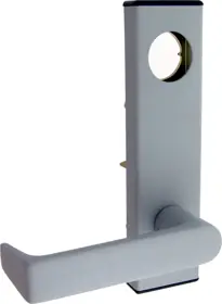 Falcon 912L-DAN-SP28-RHR Escutcheon Dane Lever Trim Less Cylinder Field Reversible for 19 Series Device 689/SP28 Painted Aluminum