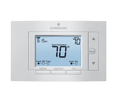 Emerson Climate Technologies 1F85U-42NP Thermostat 20 to 30 v ac Auto Changeover Universal Digital Non-Programmable Thermostat