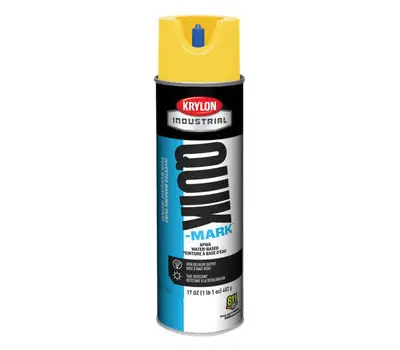 KRYLON A03901 Quik-Mark Water Based Inverted Marking Paint Brilliant White 17 oz Can