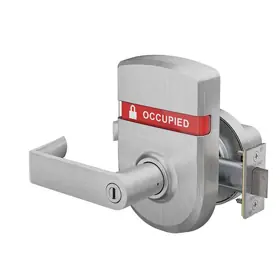 Schlage Lock ND40S-RHO-626 OS-OCC Bath/Bedroom Privacy Lever Lock with Exterior Vacant/Occupied Indicator