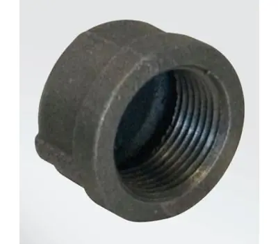 Sunbelt Marketing H80185 1-1/4 in. Threaded Black Malleable Iron Cap, Import