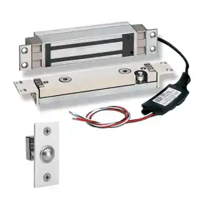Security Door Controls 1562-ITC-D 2000lbs HiShear Single Door Concealed Electromagnetic Lock 12/24VDC