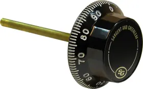 SARGENT & GREENLEAF D300-016 Black Dial 3.75 Inches w/Large Knob