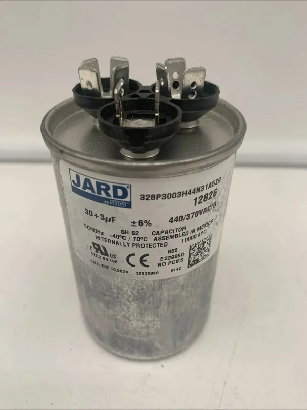 MARS 12826 30+3 mF 440/370V AC Round Dual Section Motor Run Capacitor