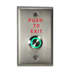 DORTRONICS WR5276-HD29-LRG-E1 3/4in Round Stainless Entry Button with LED Ring