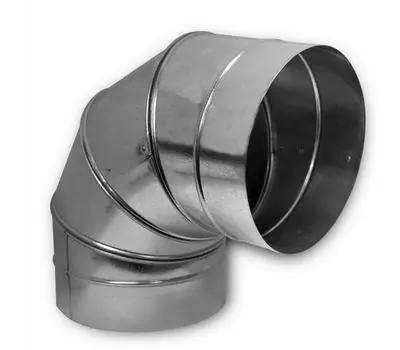 Southwark Metal SP901424 14 in. Galvanized 24 Gauge Steel Spiral Elbow