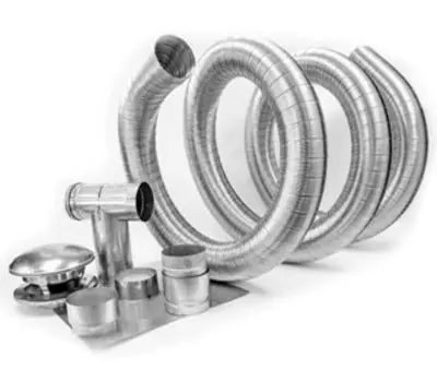 HART & COOLEY 5ALK25 5 in. x 25 ft. Aluminum Chimney Liner Kit