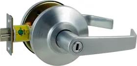 Best Access 7KC30L15D-S3-626 7k Series 2-3/4 inches Backset Privacy 15 Lever and D Rose ANSI Strike