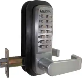 LOCKEY USA 2835-DC-SC-238 Double Sided Keyless Lever Lock 2-3/8 inches Latch