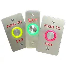 DORTRONICS W5277-PZL-E1 Touch Sensitive Push Button with Dual-Color Illuminated Ring and Built-in 1 to 30 Second Time Delay