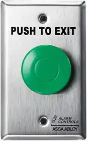 Alarm Controls TS-14 Single Gang Wall Mount Request to Exit Station with Pneumatic Timer 120VDC