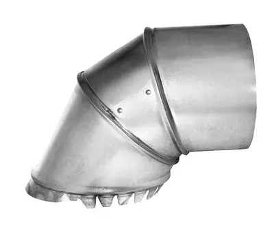 Southwark Metal HT15LG87 8 x 7 in. Steel Half Tab Round to Round Adjustable Long Gore Top Takeoff