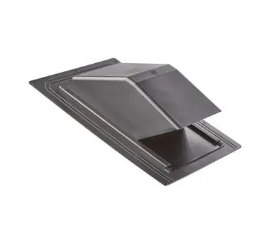 LAMBRO INDUSTRIES 359 10 Black Plastic Roof Cap with Damper and Screen