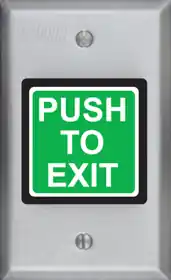 Security Door Controls 423P-U Pneumatic Push to Exit Button Adjustable Timer