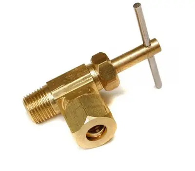 DIAL 9439 1/4 in. Copper Compression x 1/8 in. MPT Brass Angle Needle Valve