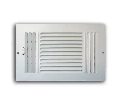 METAL-FAB MFSCR124W2 12 x 4 Heavy Gauge Steel 2-Way Sidewall/Ceiling Register