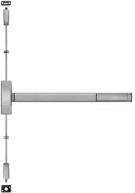 Precision Hardware 2203-630-48 Apex Vertical Rod Exit Device - Wide Stile