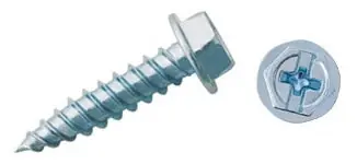 DURO DYNE 14173 Super Saber 8 x 2 in. Zinc-Plated Hex Washer Head Self-Piercing Screw Pack of 100