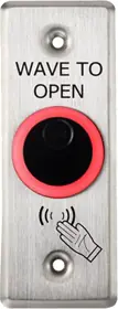 ALARM CONTROLS NTB-3 Narrow Stile Wall Mount No Touch Request to Exit Station Battery Powered