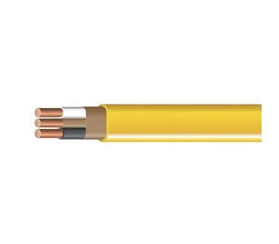 Copper NM-B-12/2-CU-WG-1000S/R Copper Building Wire with Ground 12/2 AWG Solid Yellow 1000 ft. Spool