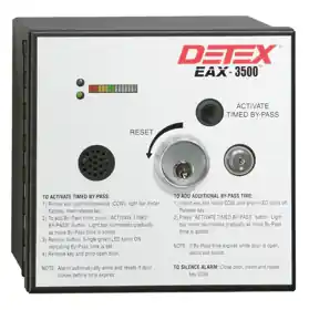 Detex EAX-3500 Hardwired 12/24VAC/VDC Timed Bypass Exit Alarm with Rechargeable 9VDC Battery