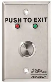 ALARM CONTROLS TS-10 Single Gang Wall Mount Vandal Resistant Request to Exit Station 12-24VDC