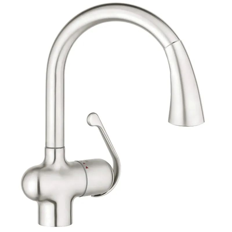 GROHE 33755SD1 Single-Handle Pull Down Kitchen Faucet Dual Spray 1.75 GPM
